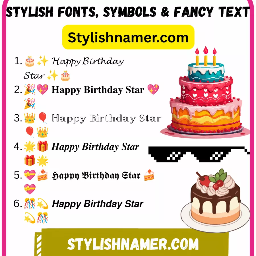 happy birthday name styles